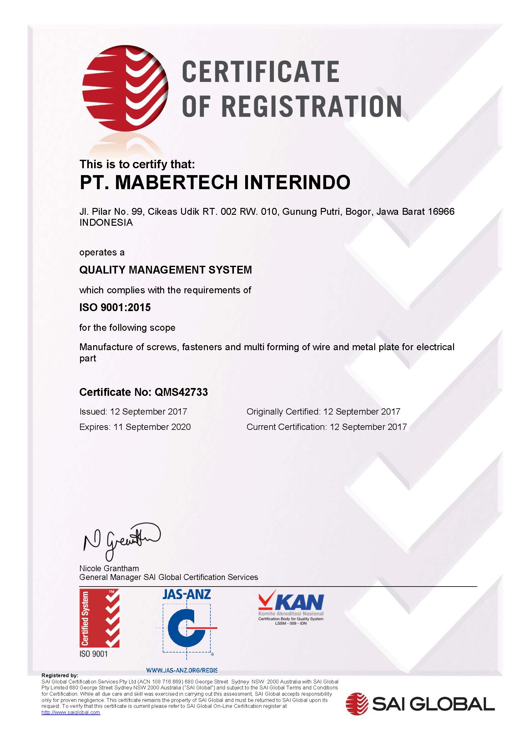 Certificate Certificate